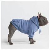 Spark Paws Dog Hoodie  Premium Dog Sweater for Small, Medium, and Large Dogs | Warm Outfits for French Bulldogs, Pitbull, Puppy, Winter Jacket Alternative - Slate Blue - XL