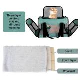 Cat Carrying Case Pet Dog Carrier Soft-Sided Cat Bag Airline Approved, Pet Travel Carrier Up to 15 Lbs, Collapsible Cats Carrier Dog Carrier for Medium Small Cats Dogs(17x11x11 Green)