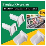 819091 Refrigerator Shelf Support Kit, Fit for Whirlpool, Maytag, KitchenAid, Jenn-Air, Amana, Magic Chef, Admiral, Norge, Roper Refrigerator| 819091 Freezer Stud Kit Replaces 1115911 946357 946358
