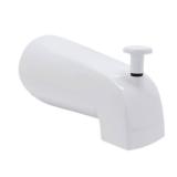 Westbrass E531D-1F-50 5-14\ Reach Wall Mount Tub Spout with Front Diverter, Powder Coat Whitein