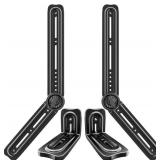 HCMOUNTING Soundbar Mount Bracket, Sound Bar Mounts Under TV or Above TV Fits Most Sound Bars Up to 20 Lbs, Soundbar TV Mount with 180° Adjustable Extension Plates and L-Shaped Hooks