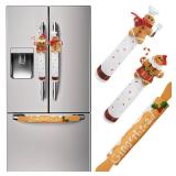 OurWarm Christmas Refrigerator Handle Covers Set of 3, Gingerbread Kitchen Decor Refrigerator Door Handle Cover, Christmas Fridge Handle Covers Gingerbread Decorations Indoor for Home Decor
