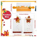 OurWarm Christmas Refrigerator Handle Covers Set of 3, Gingerbread Kitchen Decor Refrigerator Door Handle Cover, Christmas Fridge Handle Covers Gingerbread Decorations Indoor for Home Decor