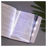 Juesi Flat Book Light Page Book Light for Reading in Bed at Night Clear LED Book Full Page Light Illuminator Panel Plate Lamp Board Wireless (White)