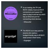 TP-Link AC1200 WiFi Extender, 2023 Engadget Best Budget Pick, 1.2Gbps Signal Booster for Home, Dual Band 5GHz2.4GHz, Covers Up to 1500 Sq.ft and 30 Devices,Support Onemesh, One Ethernet Port (RE315)