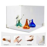 3 PCS Board Photo Backdrop, 15.8x11.8 Inch Waterproof Photography Backdrop Boards with 3 PCS Bracket for Flat Lay, Product Photography Background (White 3)