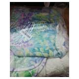 HoneiLife Queen Quilt Bedding Set - Floral Quilt Sets for Queen Bed, 3-Piece Wildflower Bedspreads,Botanical Coverlets Bed Cover, Microfiber Bedding Set All Season Quilts-Dream Garden,Purple