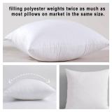 HITO 12x20 Pillow Inserts (Set of 2)- 100percent Cotton Covering Down Alternative Throw Pillows White for Couch Bed Sofa