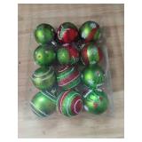 Wninbu 12 Pcs 2.4 Inch Christmas Ball Ornaments for Tree,Red and Green Glittering Hanging Bulbs Pendants for Christmas Tree Decorations