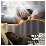 YoungsTex Linen Short Blackout Curtains for Bedroom Window, 40 Inch Length Thermal Insulated Black Out Drapes with Grommet Privacy for Kithchen Bathroom Windows, Beige, 2 Panels, 42 X 40 Inch