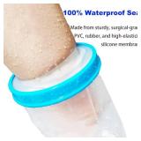 Tideshake - 100percent Waterproof Leg Cast Cover for Showering, Reusable Adult Short Leg Cast Protector, Cast Covers for Shower Leg, Cast Bag for Shower, Cast Cover for Showering Foot