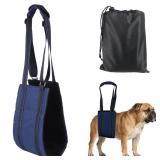 AIITLE Dog Sling for Small Dogs - Adjustable Breathable Reflective Lift Harness, Hind Leg Support for Senior Dogs with Weak Legs, Arthritis and Post-ACL Surgery (S, Navy-Blue)
