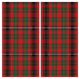 Christmas Placemats Set of 6 Red and Green Plaid Plastic Table Mats Recyclable Place Mats Washable Farmhouse Holiday Table Decoration for Indoor Outdoor Christmas Party Kitchen Dining
