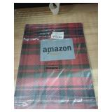 Christmas Placemats Set of 6 Red and Green Plaid Plastic Table Mats Recyclable Place Mats Washable Farmhouse Holiday Table Decoration for Indoor Outdoor Christmas Party Kitchen Dining