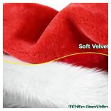 Iioscre Santa Hat Adult Christmas Hats - Santa Claus Hat for Women Men - Xmas Holiday Party
