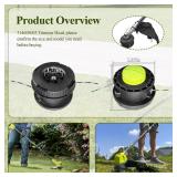 Ctuoptuo 314608005 Trimmer Head, Compatible with 2004+ Ryobi Reel Easy, Bump Feed Trimmer Head Straight Shaft RY15526 RY15527 RY15529, Not Fit Curved Shaft Trimmers