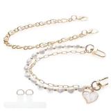 Cell Phone Wrist Lanyard,Double Beaded Phone Strap,Wrist Strap for Phone Case,Phone Charms Chain for Wallet Camera