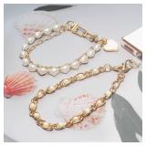 Cell Phone Wrist Lanyard,Double Beaded Phone Strap,Wrist Strap for Phone Case,Phone Charms Chain for Wallet Camera