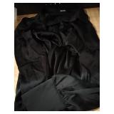 BTFBM Women Blouses Spring Fall Outfits Satin Lantern Long Sleeve Shirts Button Down Dressy Work Business Casual Tops(Black, Medium)