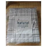 RUVANTI 4 Pcs Cotton Sheets - 100percent Natural Cotton Soft, Lightweight and Breathable Crispy Percale Bed Sheets, Twin Sheets Set 16\ Deep Pockets, Open Checkin