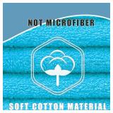 Textila Terry Wash Cloths  Pack of 10, Aqua Blue, 12x12 Inches  Soft, Absorbent and Multipurpose Cotton Washcloths for Face, Hand, Bath, Kitchen, Spa, Gym and Hotel Use