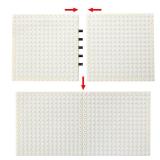 Feleph 9pcs Brick 16x16 White Plate 13 with Holes and Pin Pixel Art Painting Classic Blocks Compatible with 65803 3673 Major Base Plates Brands