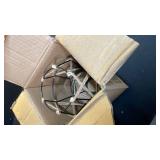 1 Pack Industrial Hemp Rope Pendant Lamp Shade, Small Vintage Boho Hanging Light Shades, Mini Rustic Metal Cage Lampshade for E27 Chandelier Wall Sconces Ceiling Hanging Pendant Light Fixture