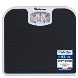 Adamson A21 Analog Scales for Body Weight - Up to 300 LB - New - Anti-Skid Rubber Surface + Large Numbers - Analog Bathroom Scale - Affordable - Durable with 20-Year Assurance - Black