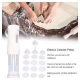 Electric dessert Press, Cake dessert Maker Kit with 9 Discs and 1 Icing Tip for DIY dessert Decoratin