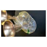 Gold Vases for Centerpieces, 10.2in Crystal Flower Arrangement Stand, Wedding Centerpieces for Tables, Tall Metal Flower Vase Holders for Wedding, Event, Reception, Birthday, Home Decor, 2 Pcs