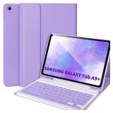 Keyboard Case for Samsung Galaxy Tab A9+Plus 11 2023(SM-X210X216X218),Case with Keyboard for Samsung Tab A9+ with S Pen Holder,Detachable Bluetooth Keyboard for Galaxy A9 Auto WakeSleep,Purple