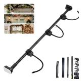 QIANSOIYAO Adjustable Front Door Garland Hanger - Fits 32\-67\in Doors, No ScrewsDrillingGlue, Heavy-Duty for BirthdayParty Wreaths and Lights (32-67IN)in