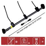 QIANSOIYAO Adjustable Front Door Garland Hanger - Fits 32\-67\in Doors, No ScrewsDrillingGlue, Heavy-Duty for BirthdayParty Wreaths and Lights (32-67IN)in