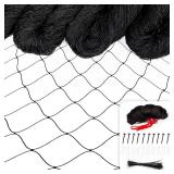 Bird Netting for Chicken Coop - 50x50ft Poultry Netting Over Chicken Run and Chicken Pen, Heavy Duty 2.4 Mesh Garden Net for Blueberry Bushes, Fruit Trees and Vegetable Against Birds, Deer, Squirrel