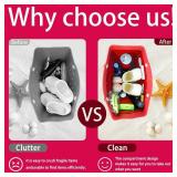 Lckaey Rubber Beach Bag Organizer Compatible with Bo Bag Tote,Divider Pouch for Bo Bags Accessories Felt Insert3018red-L