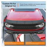powoq Hood Deflector Compatible with 2021-2025 Ford Bronco Hood Protector Shield TPE Deflector Replacement for 2021-2025 Ford Bronco Accessories