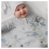 GLLQUEN BABY Receiving Blanket Boy Cotton Muslin Swaddle Blankets Girl Newborn Squares Breathable and Soft Thin Baby Blankets Cloths Double Absorbent Infant Swaddling Wrap - 6 Pack (Blue Astronaut)