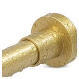 YNL Gold Shower Curtain Rod 32-80 Inch(2.7-6.6ft), Non Slip, Never Rust, No Drill Stainless Steel Spring Tension Shower Rod, Telescoping Curtain Rod for Bathroom Window Living Room