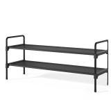Kitsure Shoe Rack for Closet, Sturdy and Long-Lasting Shoe Shelf, Shoe Rack for Entryway, Personalized DIY Shoe Organizer, Shoe Rack Organizer for Space-Saving, 36.2\ x 11.8\in x 16.5\in, Blackin