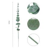 Canlierr 200 Pcs Eucalyptus Stems Faux Greenery Artificial Eucalyptus Leaves Decor Greenery Stems Branch for Wedding Centerpiece Flower Bouquet Farmhouse Home (Dark Green)