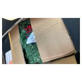 Christmas Garland with Lights 9FT, Lighted Christmas Garland Battery Powered 8 Lighting Modes, 50 LED Lights Garland, Red Berry, Christmas Pine Cone, for Stairs, Front Door, Christmas Decor