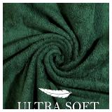 CRAFTBERRY Luxury Bath Towels Set -100percent Cotton- 2 Bath, 2 Hand and 2 Washcloths- Large, Thick, Fluffy, Absorbent, Quick Dry, Soft and Plush - 6 Piece Luxury Bathroom Towels - Dark GreenForest Gr