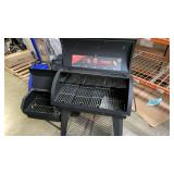Outdoor Gourmet Sierra II Off-Set Smoker *some bent legs, missing front rack and latch for side compartment*