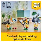 LEGO Creator 3 in 1 Wild Animals: Tropical Toucan Building Toy for Kids- Jungle Building Blocks and Learning Toy for Girls and Boys, Ages 7+ - Build 3 Animal Toys in 1 Set - Gift for Birthdays - 31173