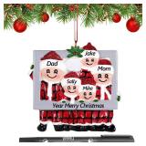 Personalized Christmas Ornaments 2025 Family of 5 Custom Christmas Ornament with Names Customized Ornaments for Xmas Tree,Handcrafted Christmas Decoration Gifts for Home Decor(Family of 5)