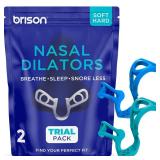 Brison Nasal Dilators for Breathing and Sleeping - 2 Pack Anti Snoring Nose Vents Opener for Better Breathing Sleeping and Activity Improves Airflow - 2pcs Soft-Hard