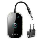 Ultra Xmagpot Bluetooth 5.4 Transmitter Receiver - CNC Aluminum and Ceramic Glass | Dual Link for 2 AirPodsHeadphones | aptX AdaptiveHD Audio | Wireless Transmitter for AirplaneTVCarGym