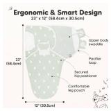 3-Pack Organic Baby Swaddle Sleep Sacks - Swaddles for Newborns, Infant 0-3 Months, Baby Girls, Boys, Soft and Snug Newborn Sleep Sack, Nursery Swaddling Blankets (Bunnies)