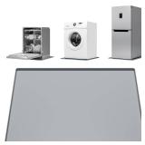 27ftftx27ftft Washing Machine Drain Pan Silicone Mat with 0.78ftft Raised Edges(Leak Protection),Non-Slip and Anti-Vibration Washer Drip Tray for Floor Protection,WasherDryer,Gray