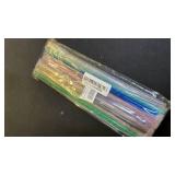 10 Pack Swirl Straws for Starbucks Tumbler, Reusable 11\ Long Hard Plastic Shiny Crystal Tumbler Replacement Drinking Straws For 16 OZ 20 OZ 30 OZ Stanley, Yeti Tumblers With Cleaning Brushin